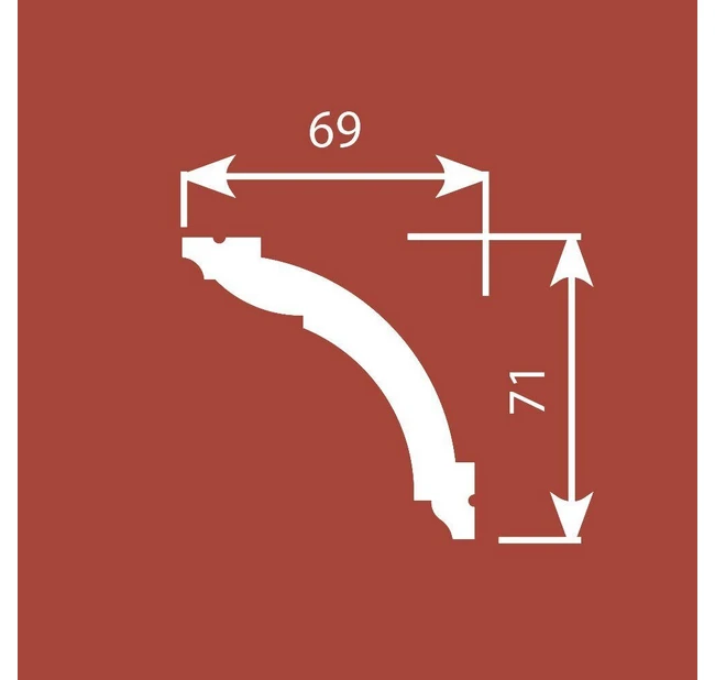 Карниз Cosca Decor KX005 69х71х2000 мм Карниз Cosca Decor KX005 69х71х2000 мм