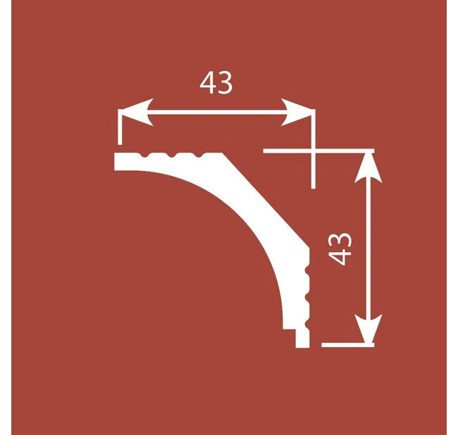 Карниз Cosca Decor KX016 43х43х2000 мм Карниз Cosca Decor KX016 43х43х2000 мм