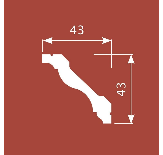 Карниз Cosca Decor KX017 43х43х2000 мм Карниз Cosca Decor KX017 43х43х2000 мм