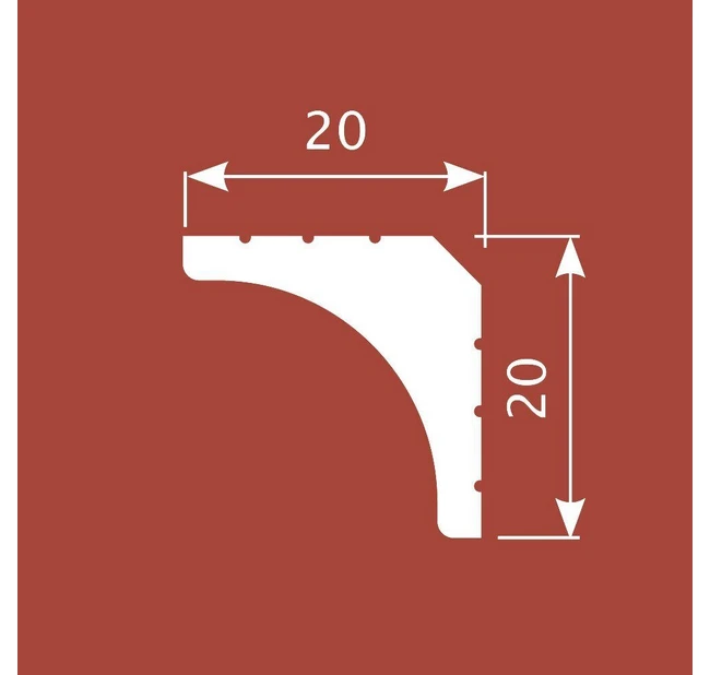 Карниз Cosca Decor KX021 20х20х2000 мм Карниз Cosca Decor KX021 20х20х2000 мм