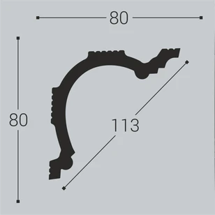 Потолочный карниз Bello Deco К1 80/80
