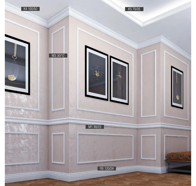 Потолочный карниз Bello Deco К4 100-50 Потолочный карниз Bello Deco К4 100-50