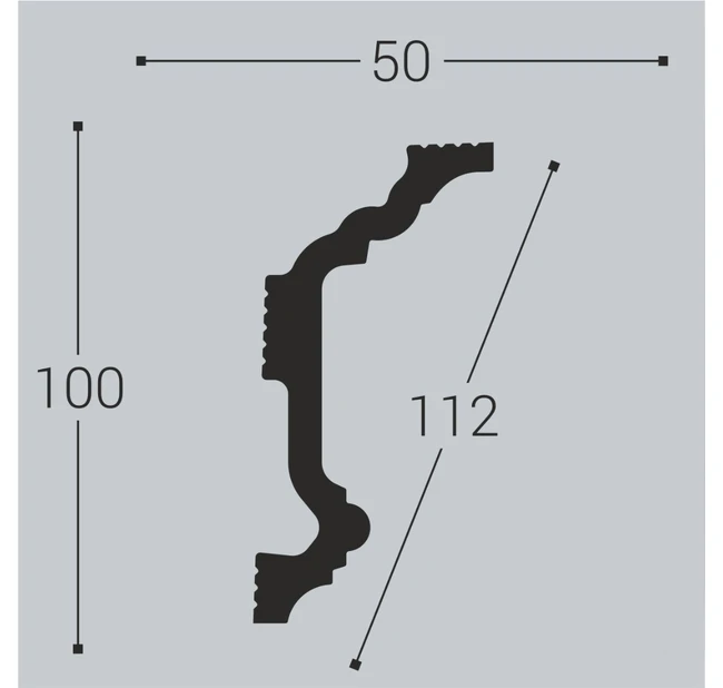 Потолочный карниз Bello Deco К4 100-50 Потолочный карниз Bello Deco К4 100-50
