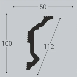Потолочный карниз Bello Deco К4 100-50