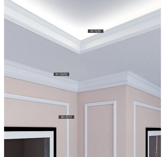 Потолочный карниз Bello Deco К5 70-35 Потолочный карниз Bello Deco К5 70-35