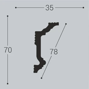 Потолочный карниз Bello Deco К5 70-35