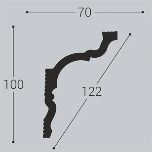 Потолочный карниз Bello Deco К10 100-70