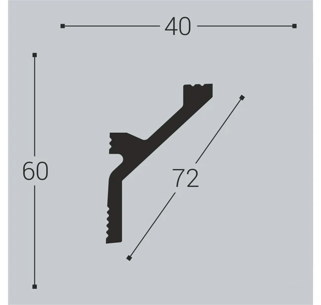Потолочный карниз Bello Deco К12 60-40 Потолочный карниз Bello Deco К12 60-40