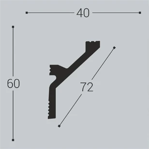 Потолочный карниз Bello Deco К12 60-40
