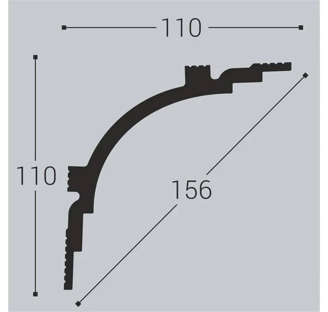 Потолочный карниз Bello Deco К14 110-110 Потолочный карниз Bello Deco К14 110-110
