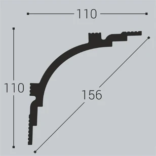 Потолочный карниз Bello Deco К14 110-110