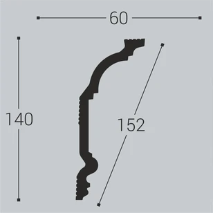 Потолочный карниз Bello Deco К2 140-60