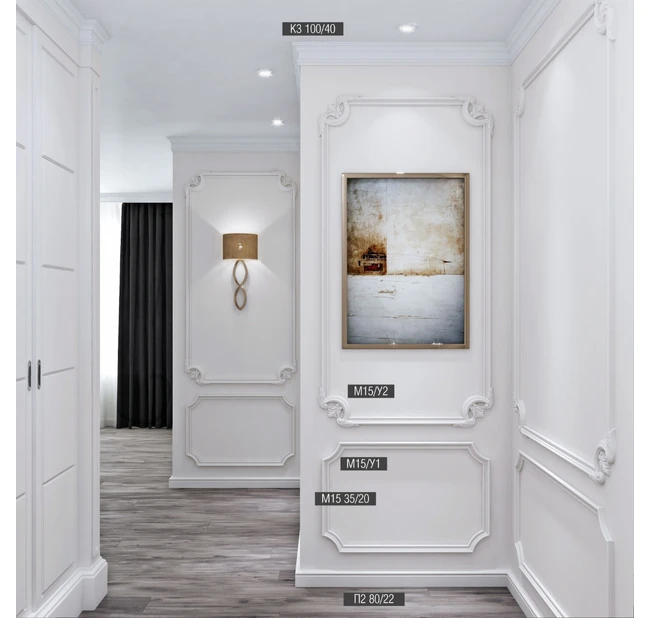 Потолочный карниз Bello Deco К3 100/40 Потолочный карниз Bello Deco К3 100/40