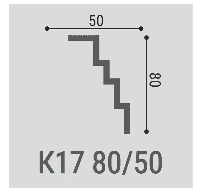 Потолочный карниз Bello Deco К17 80-50 Потолочный карниз Bello Deco К17 80-50