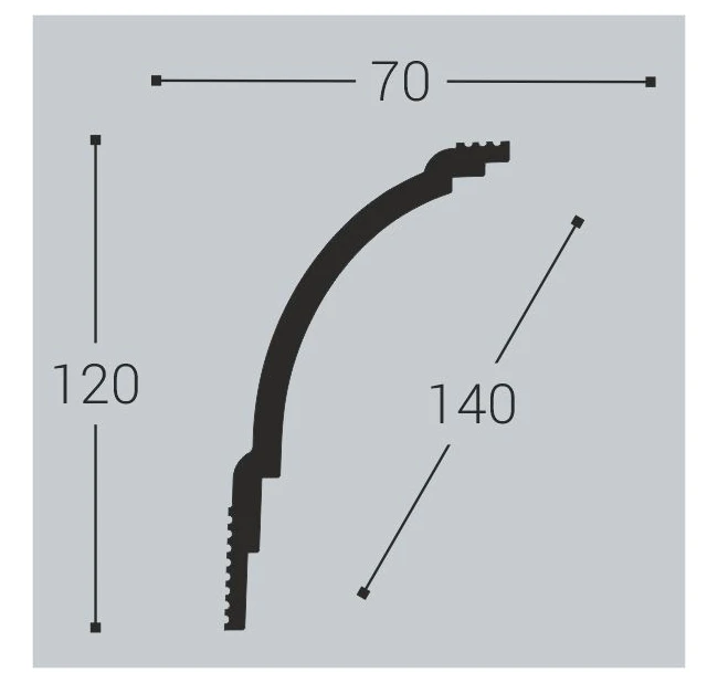 Потолочный карниз Bello Deco К18 120-70 Потолочный карниз Bello Deco К18 120-70