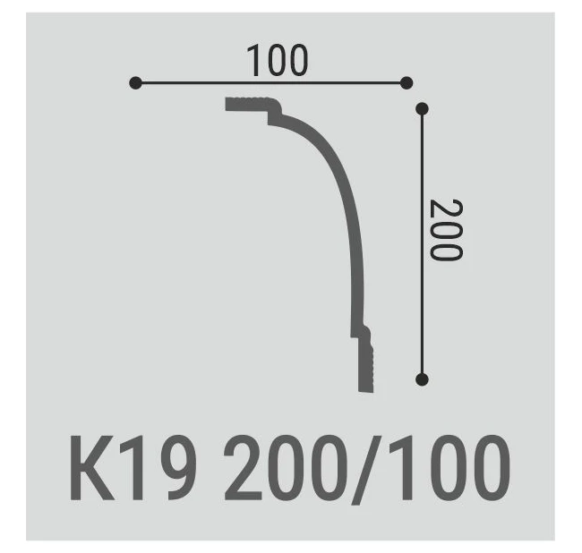 Потолочный карниз Bello Deco К19 200-100 Потолочный карниз Bello Deco К19 200-100