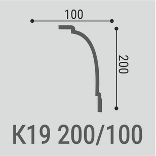 Потолочный карниз Bello Deco К19 200-100