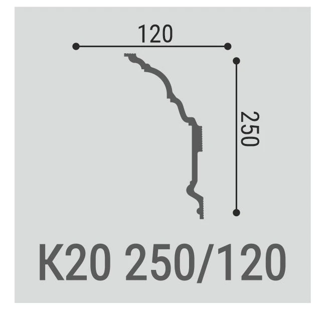 Потолочный карниз Bello Deco К20 250-120 Потолочный карниз Bello Deco К20 250-120