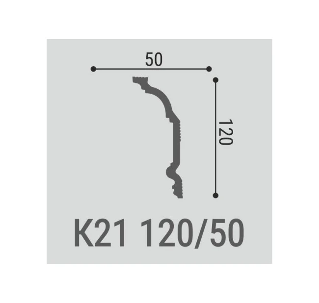 Потолочный карниз Bello Deco К21 120-50 Потолочный карниз Bello Deco К21 120-50