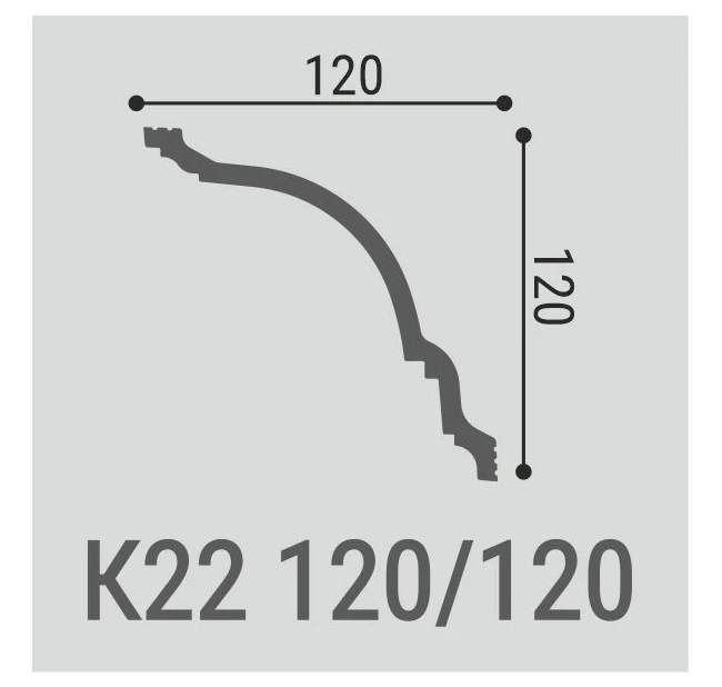 Потолочный карниз Bello Deco К22 120-120 Потолочный карниз Bello Deco К22 120-120