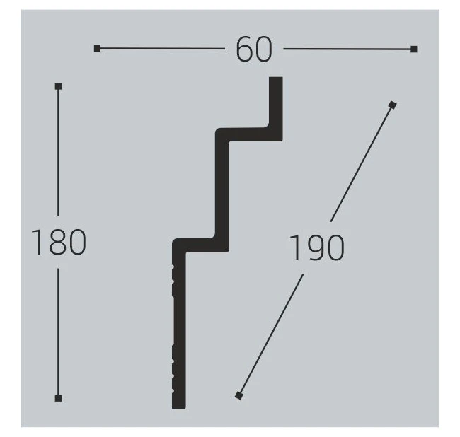 Потолочный карниз Bello Deco К24 180-60 Потолочный карниз Bello Deco К24 180-60