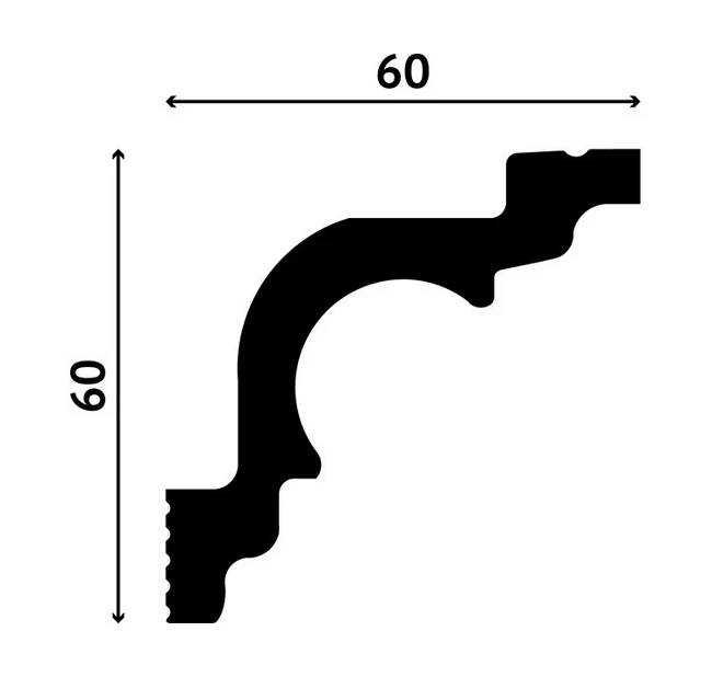 Карниз Decostar Polystyle SG-60/60 Карниз Decostar Polystyle SG-60/60