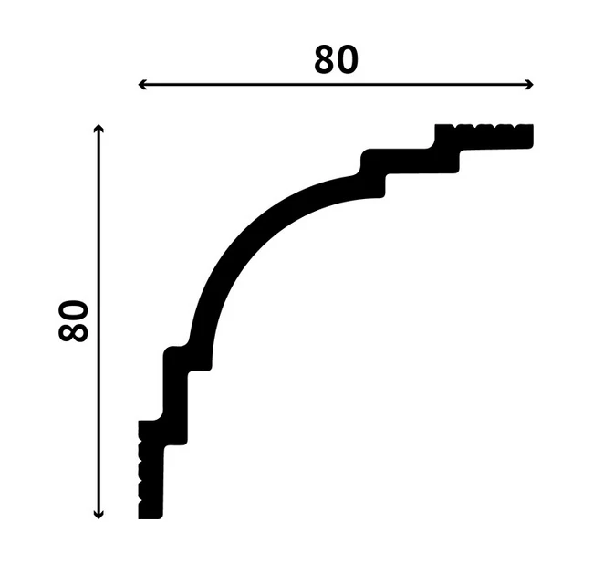 Карниз Decostar Polystyle SG-B80/80 Карниз Decostar Polystyle SG-B80/80