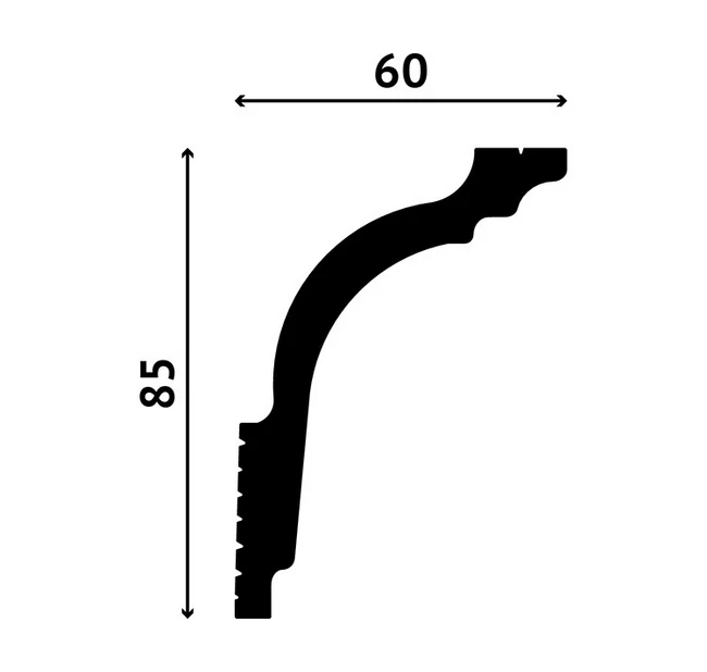 Карниз Decostar Polystyle SG-B85/60 Карниз Decostar Polystyle SG-B85/60