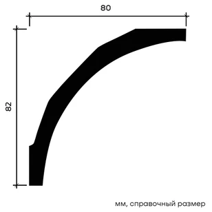Карниз Европласт 1.50.165 гибкий 80х82х2000 мм