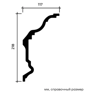 Карниз Европласт 1.50.132 жёсткий 117х218х2000 мм