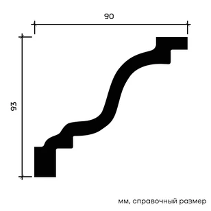 Карниз Европласт 1.50.126 гибкий 90х93х2000 мм