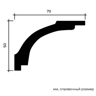 Карниз Европласт 1.50.160 гибкий 70х50х2000 мм