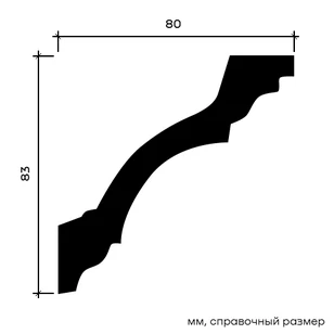 Карниз Европласт 1.50.113 жёсткий 80х83х2000 мм