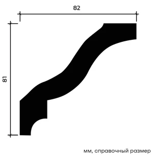 Карниз Европласт 1.50.144 жёсткий 82х81х2000 мм