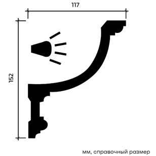 Карниз Европласт 1.50.209 гибкий 117х152х2000 мм