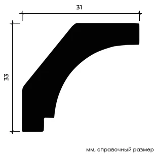 Карниз Европласт 1.50.157 жёсткий 31х33х2000 мм