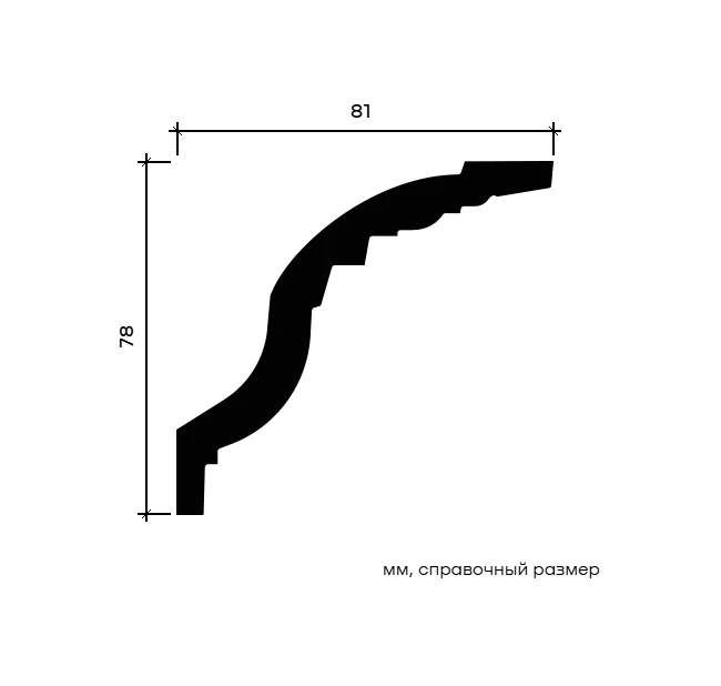 Карниз Европласт 1.50.179 гибкий 81х78х2000 мм Карниз Европласт 1.50.179 гибкий 81х78х2000 мм