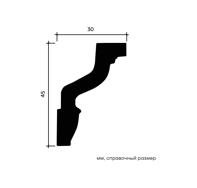 Карниз Европласт 1.50.171 жёсткий 30х45х2000 мм Карниз Европласт 1.50.171 жёсткий 30х45х2000 мм