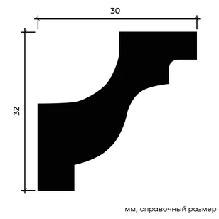 Карниз Европласт 1.50.130 гибкий 30х32х2000 мм