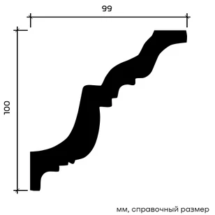 Карниз Европласт 1.50.116 гибкий 99х100х2000 мм