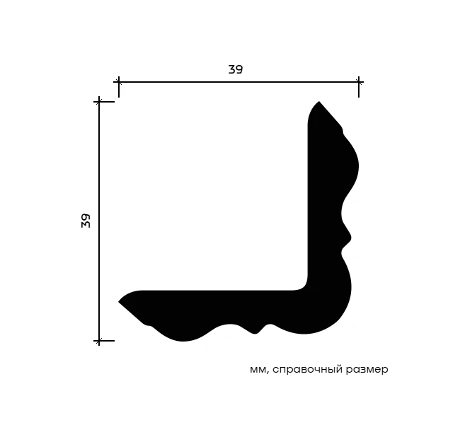 Карниз Европласт 1.50.257 гибкий 39х39х2000 мм Карниз Европласт 1.50.257 гибкий 39х39х2000 мм