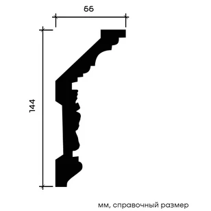 Карниз Европласт 1.50.128 гибкий 66х144х2000 мм