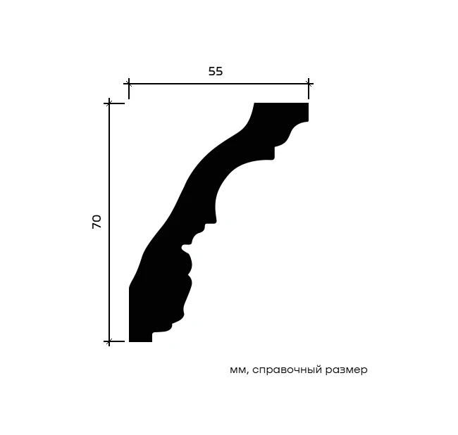 Карниз Европласт 1.50.251 гибкий 55х70х2000 мм Карниз Европласт 1.50.251 гибкий 55х70х2000 мм