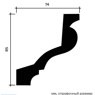 Карниз Европласт 1.50.129 гибкий 74х85х2000 мм