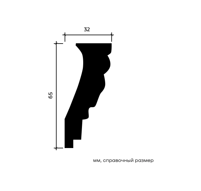 Карниз Европласт 1.50.114 жёсткий 32х65х2000 мм Карниз Европласт 1.50.114 жёсткий 32х65х2000 мм