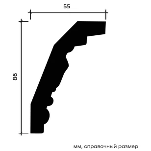 Карниз Европласт 1.50.274 жёсткий 55х86х2000 мм