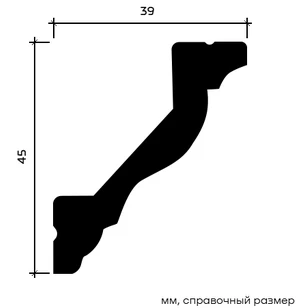 Карниз Европласт 1.50.299 жёсткий 39х45х2000 мм