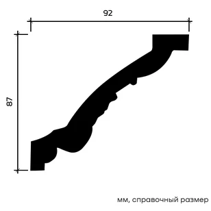Карниз Европласт 1.50.198 жёсткий 92х87х2000 мм
