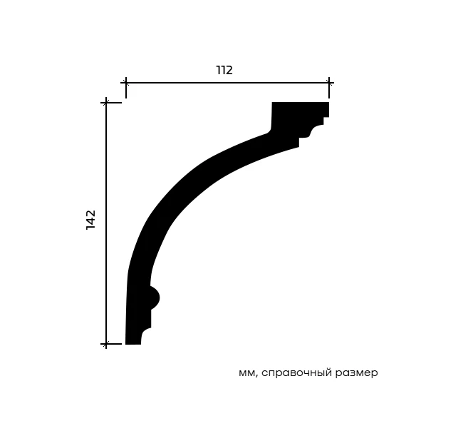 Карниз Европласт 1.50.120 гибкий 112х142х2000 мм Карниз Европласт 1.50.120 гибкий 112х142х2000 мм