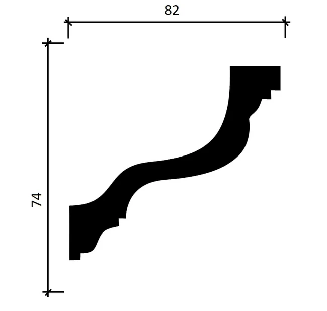 Карниз Decor-Dizayn DD30 82х74х2000 мм Карниз Decor-Dizayn DD30 82х74х2000 мм